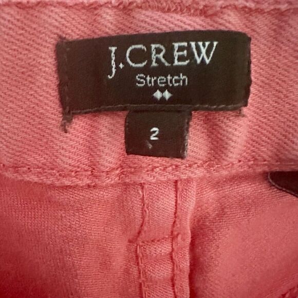 J Crew Stretch Mid Rise Cuffed Zip fly Denim Shorts Pink Size 2 - Picture 4 of 5